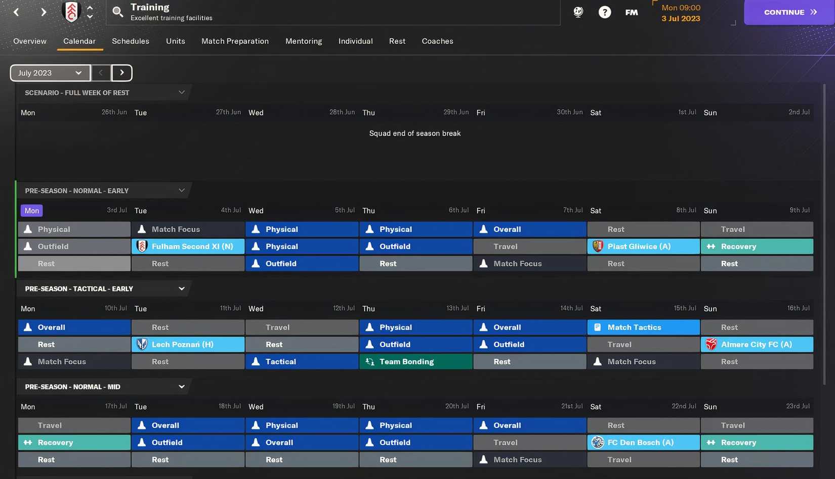 Football Manager 2024 Training Guide