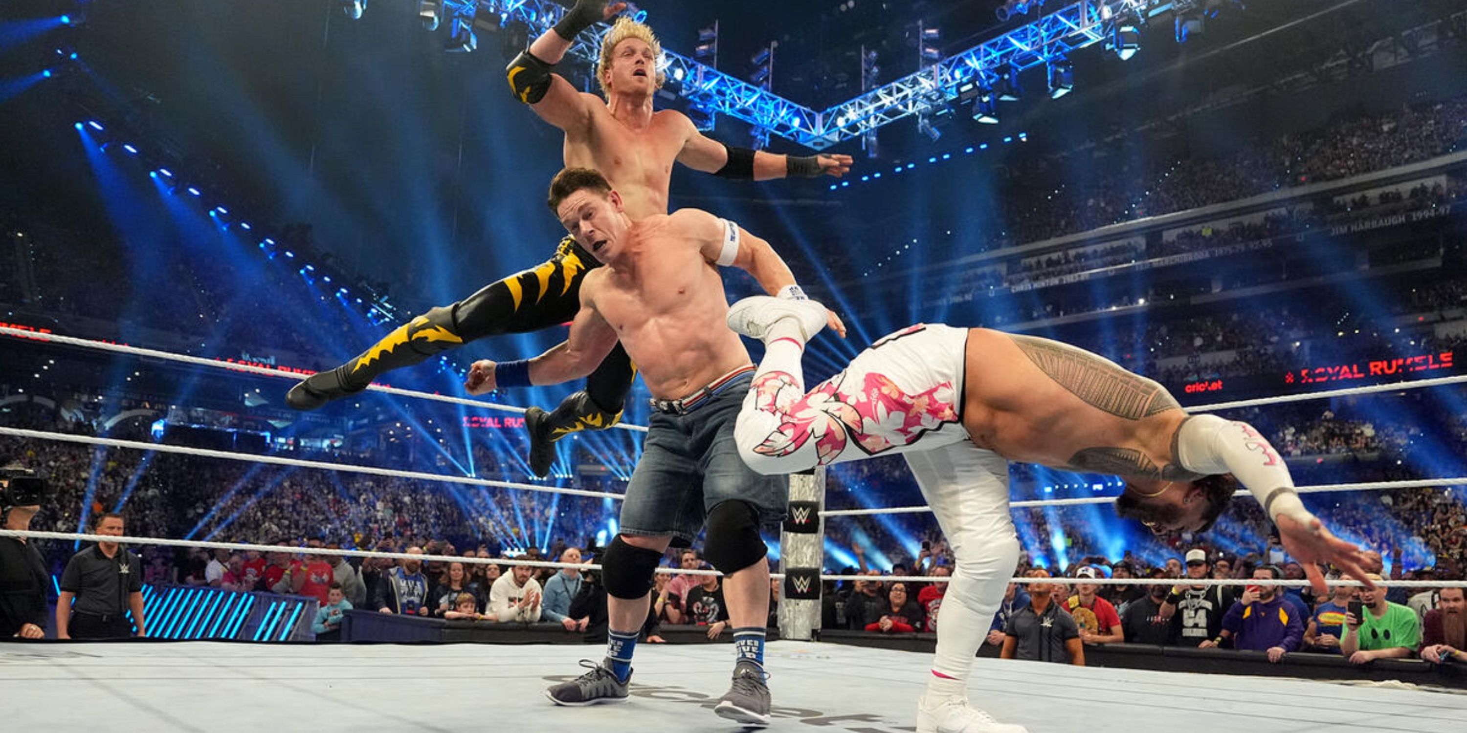 Logan Paul, John Cena, Jey Uso Royal Rumble WWE 2025