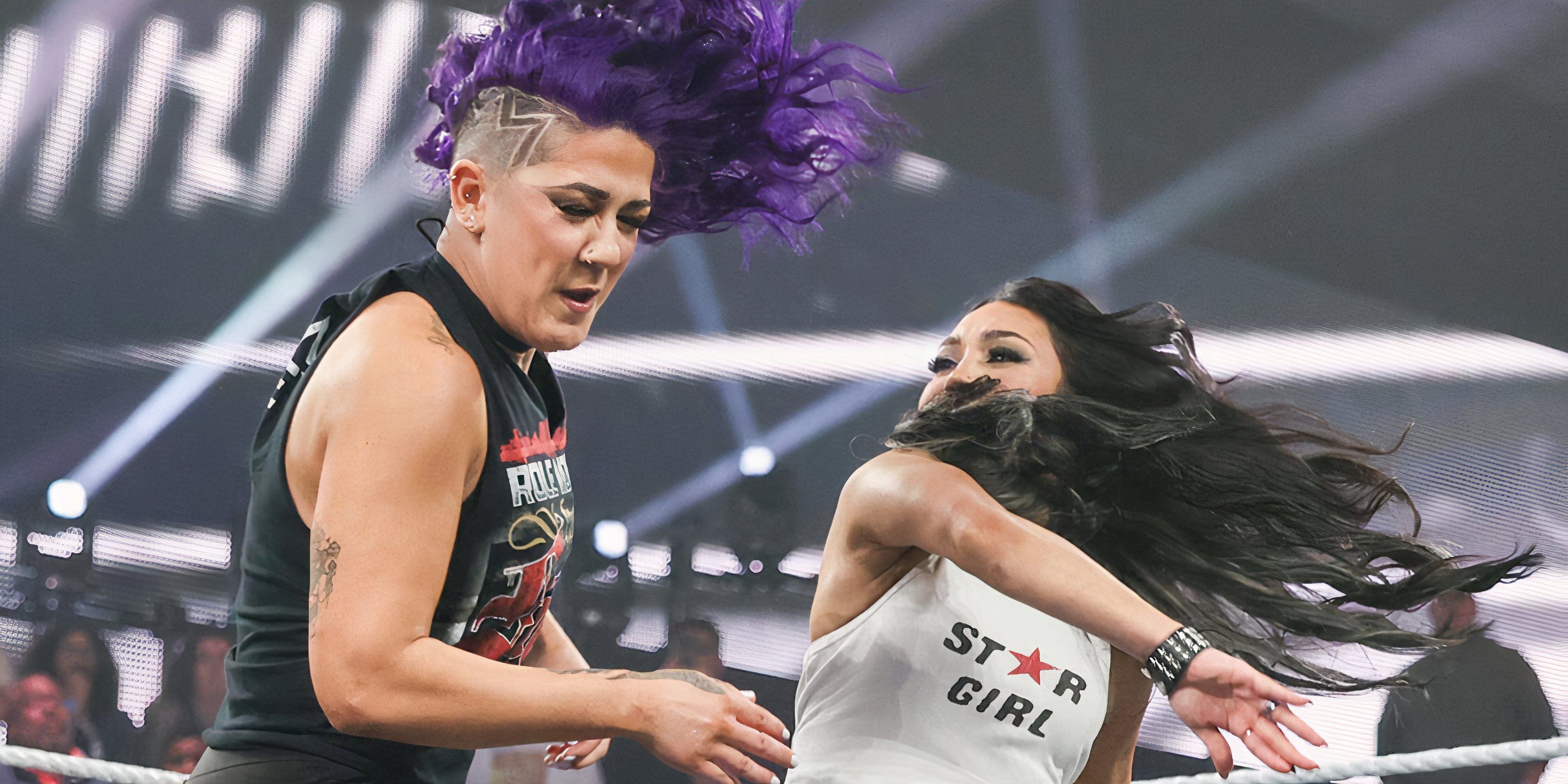 Roxanne Perez slaps Bayley during an episode of WWE NXT.