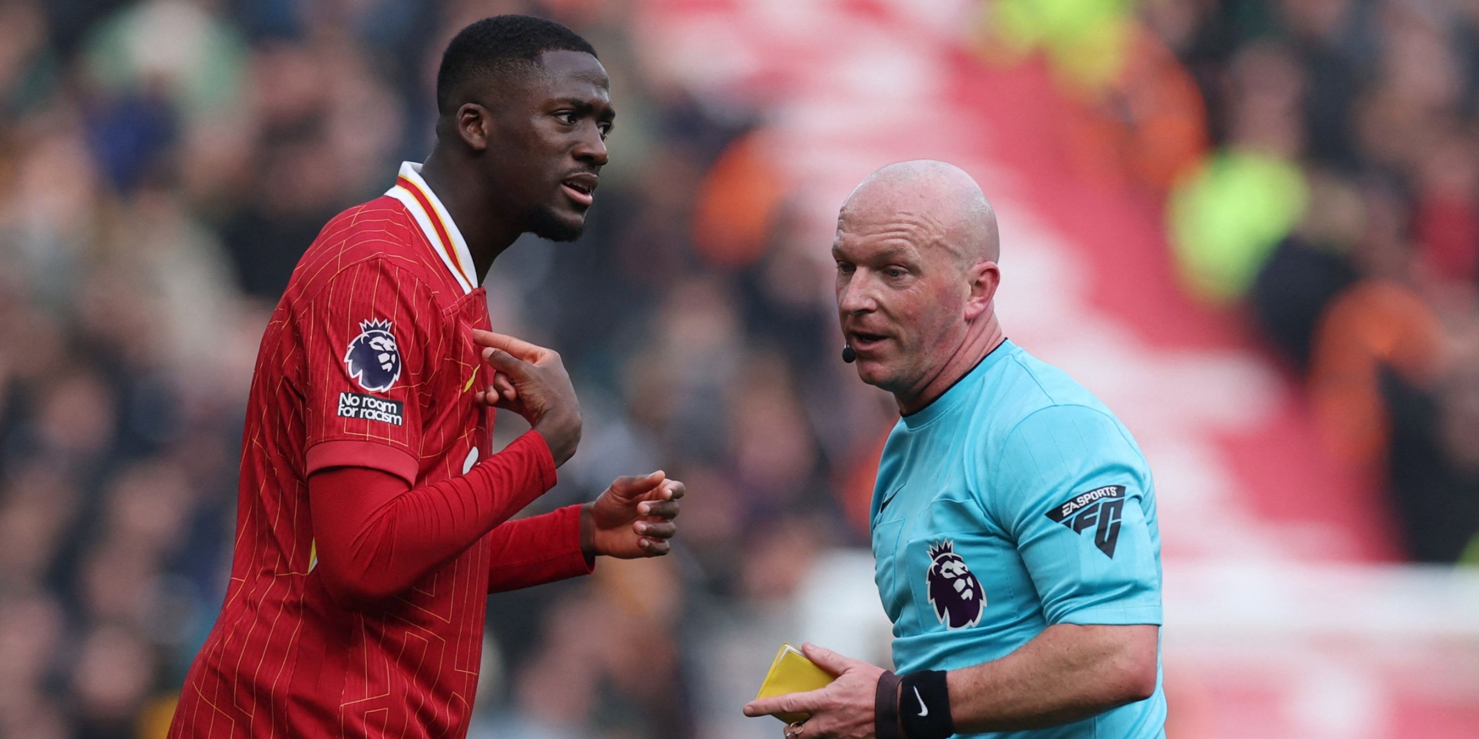 Liverpool's Ibrahima Konate Somehow Escapes Wolves Red Card on Two Occasions