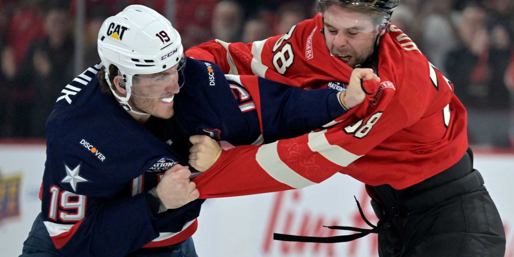 USA vs Canada in ice hockey