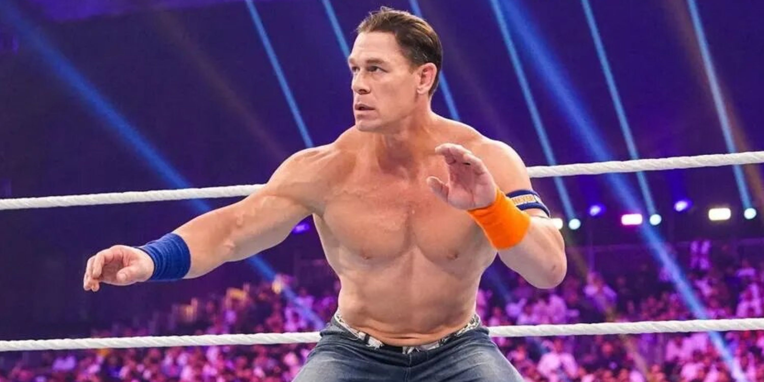 WWE Superstar John Cena in a match.