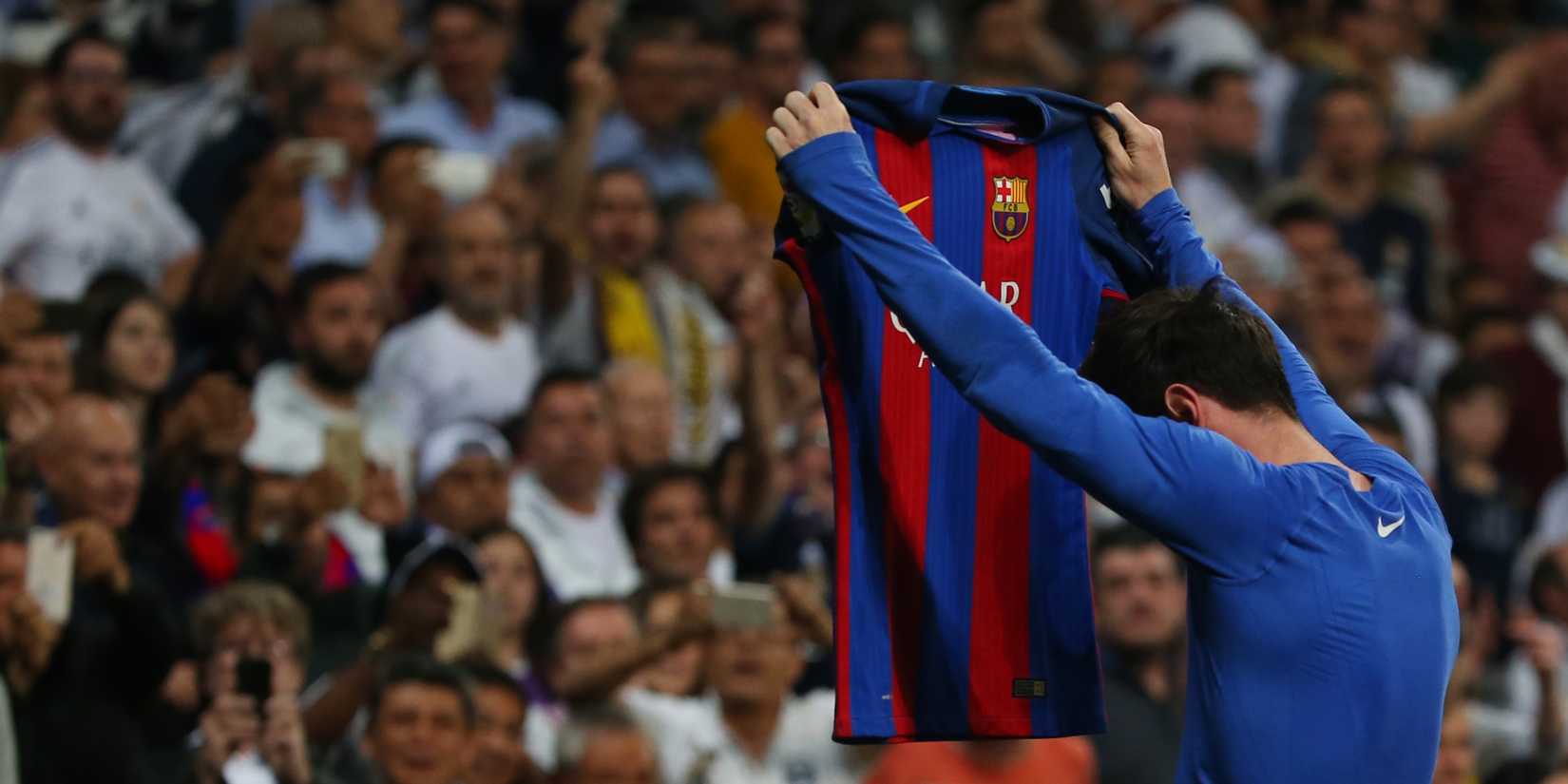 Lionel Messi celebration vs Real Madrid