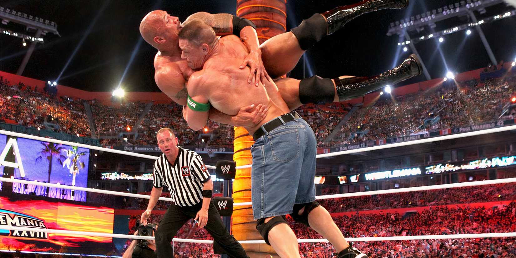 The Rock vs John Cena at WrestleMania 28