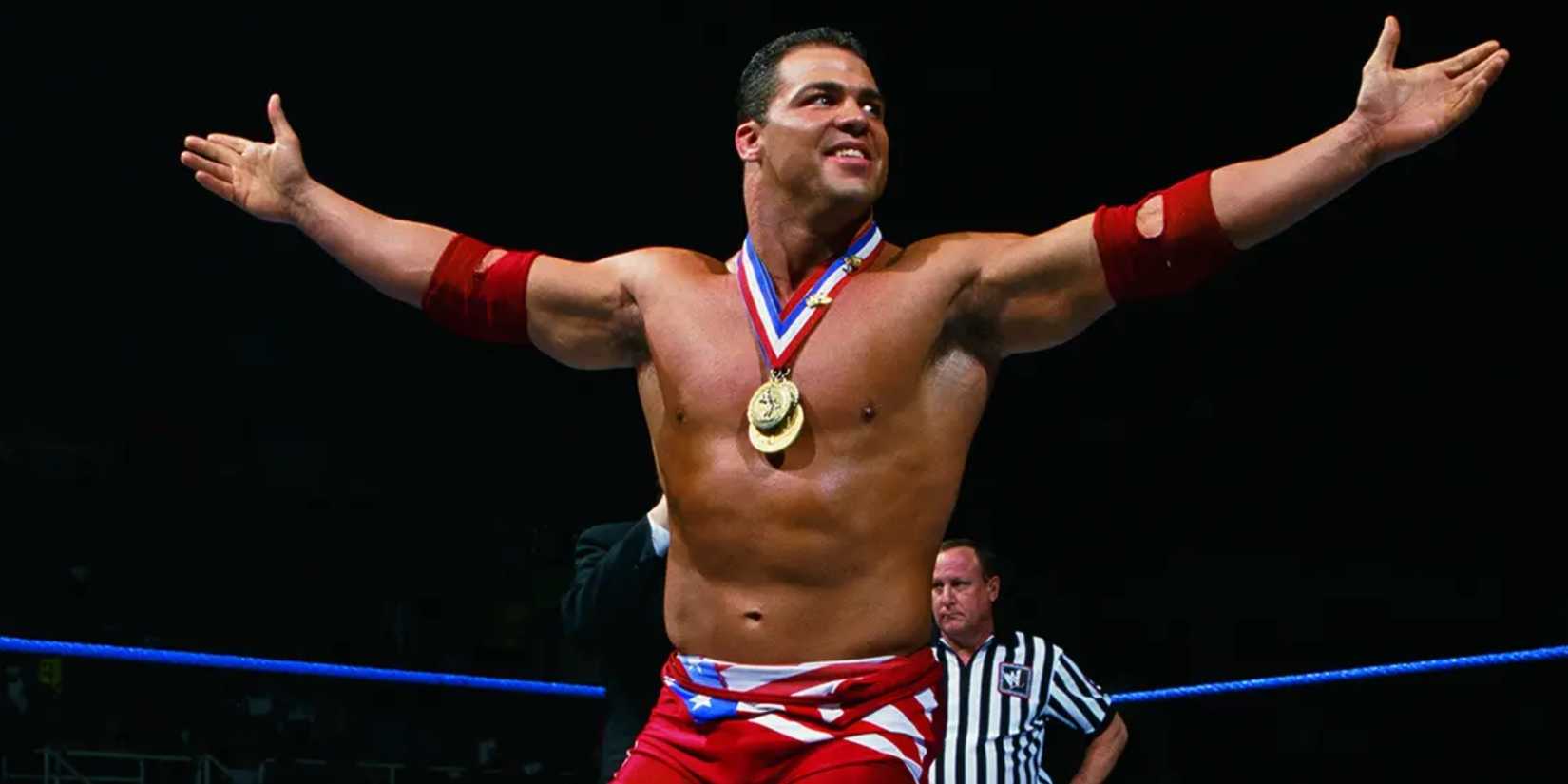 WWE Kurt Angle with Gold Medal