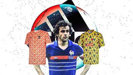 Arsenal away, 1991 to 1993 - Netherlands, Euro '88 - France, Euro '84 - with Adidas in background