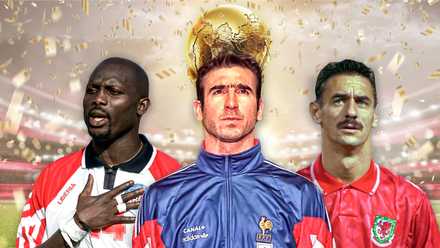 George Weah (Liberia), Eric Cantona (France) and Ian Rush (Wales)