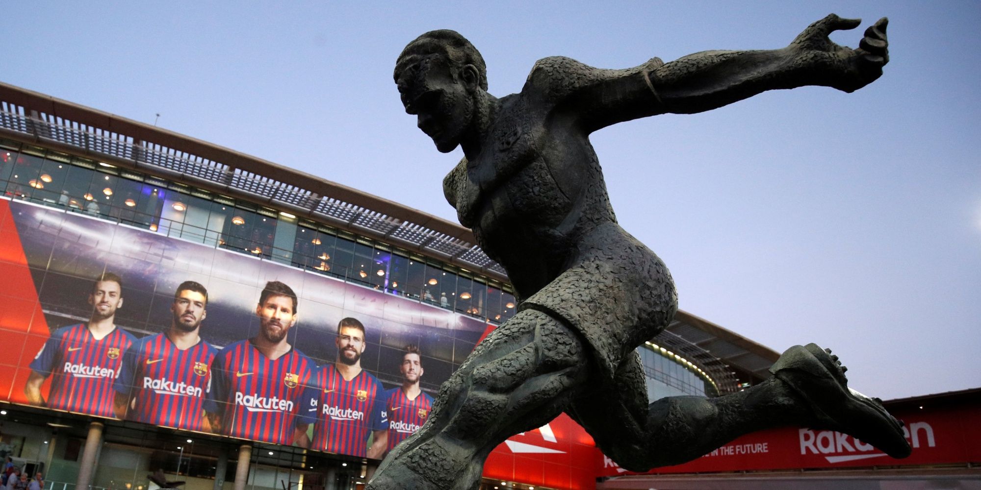 Statute of Laszlo Kubala outside the stadium