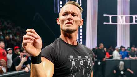 Ludwig Kaiser makes his entrance at a WWE show.