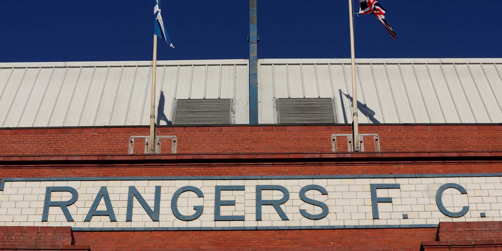 Outside Rangers' stadium, Ibrox