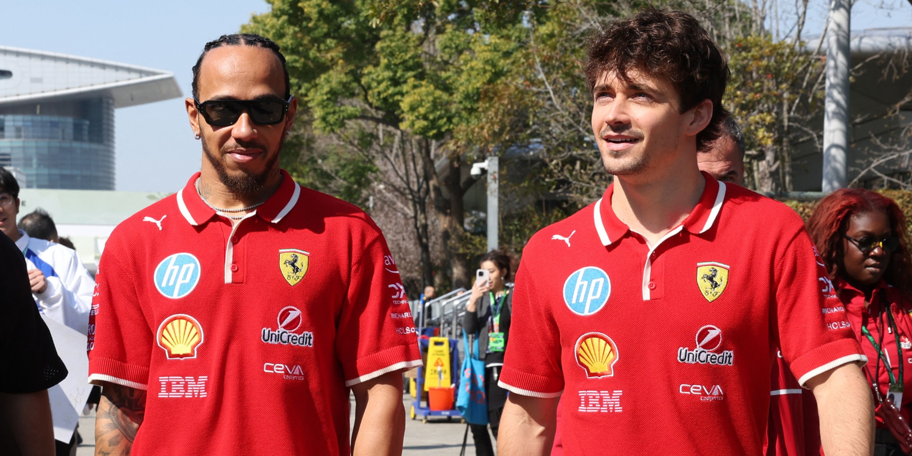 Lewis Hamilton and Charles Leclerc