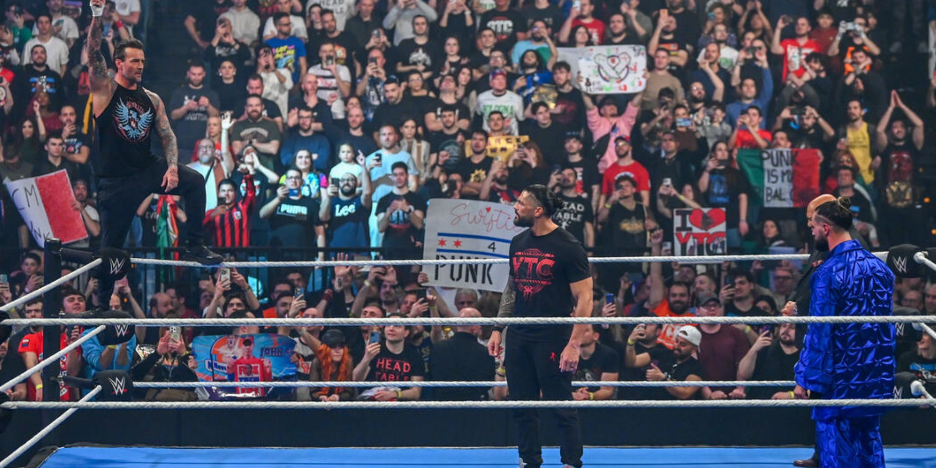 CM Punk, Roman Reigns, Seth Rollins