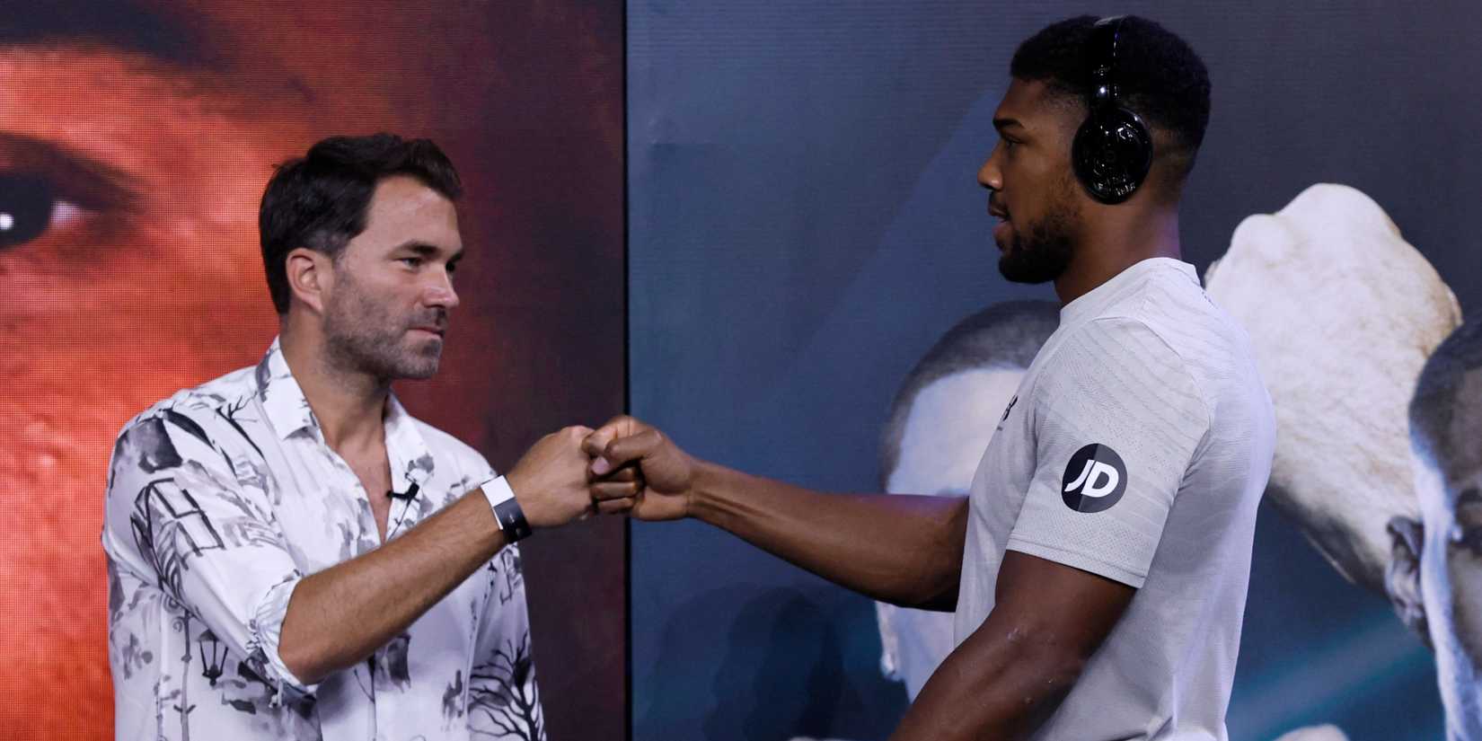 Eddie Hearn and Anthony Joshua