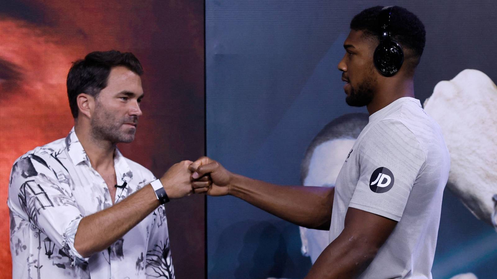 Eddie Hearn and Anthony Joshua