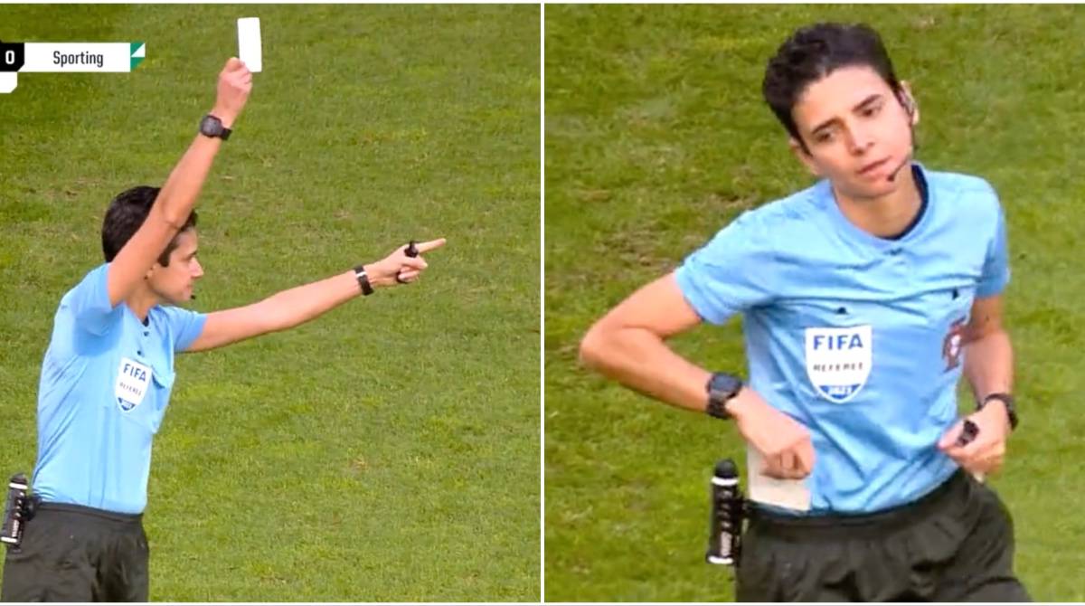 White Card Was First Shown by Football Referee During Sporting vs Benfica
