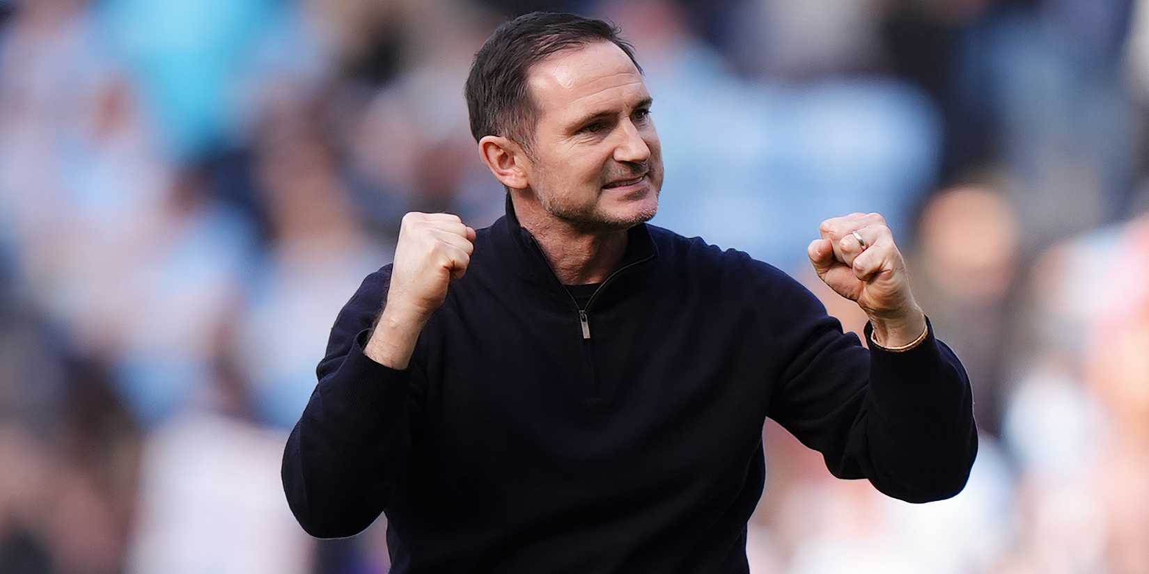 Coventry City boss Frank Lampard celebrating