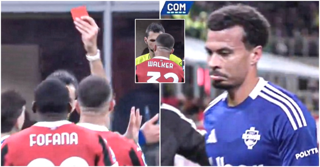 What Kyle Walker Did When Dele Alli Got Red Card on Como Debut vs AC Milan