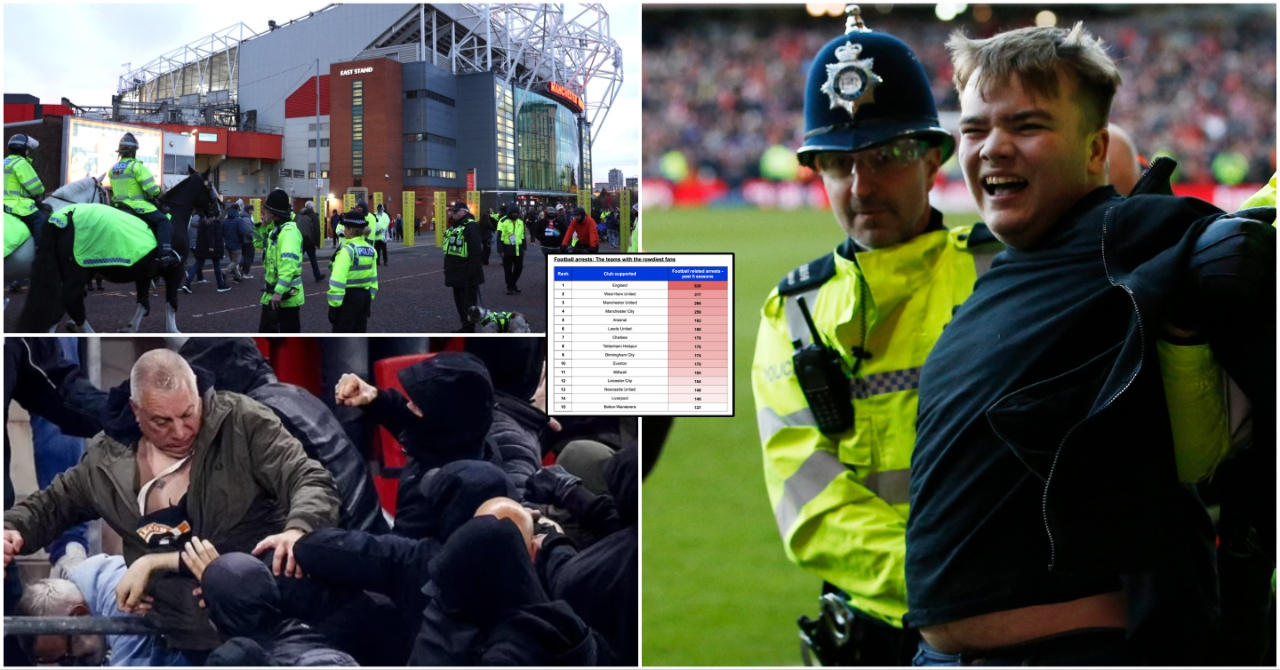 15 English Football Teams With Most Fan Arrests Over Past 5 Seasons