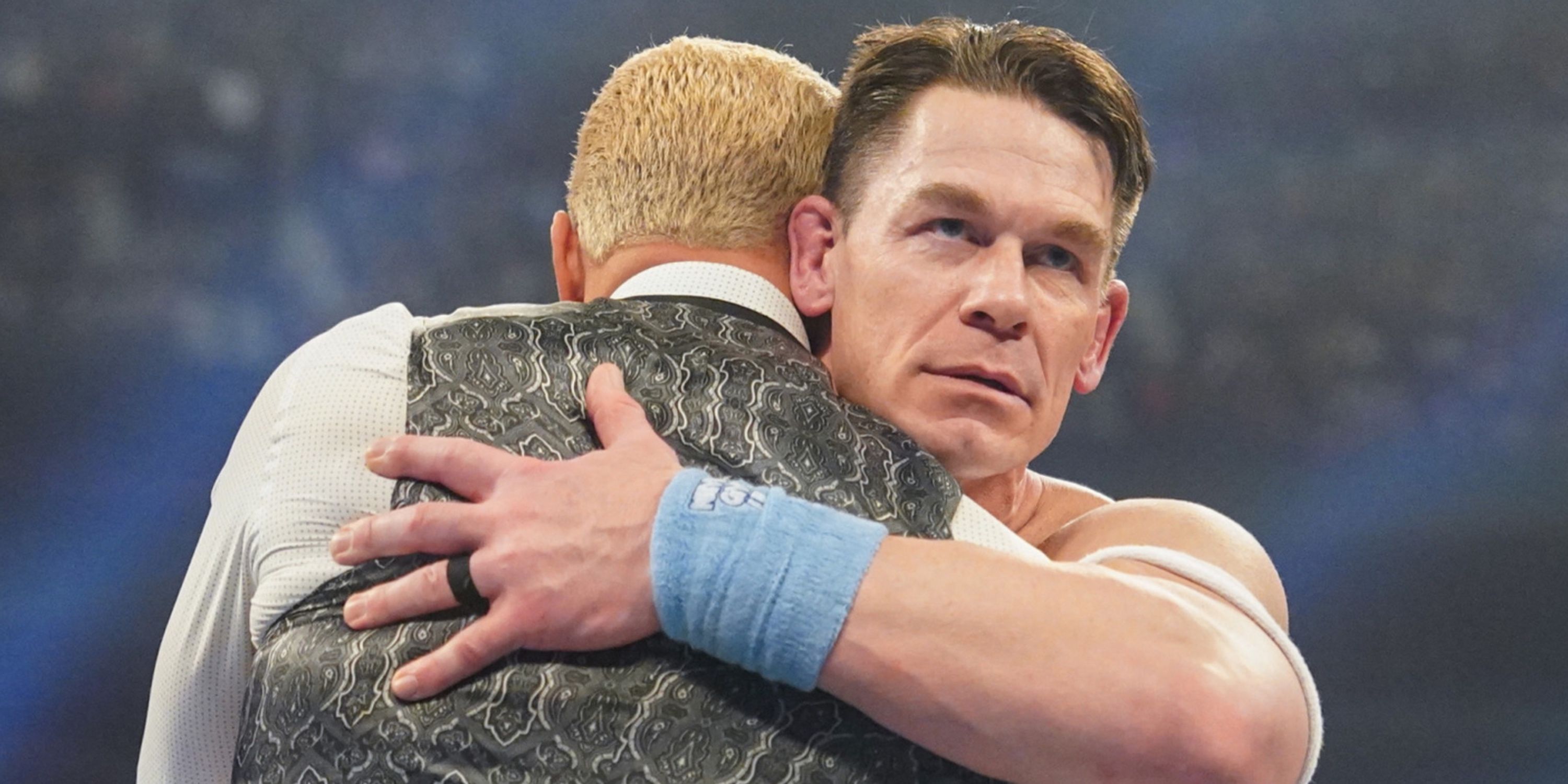 WWE John Cena hugging Cody Rhodes