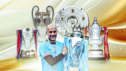 Every trophy Pep Guardiola has won in his managerial career including the Premier League and Champions League