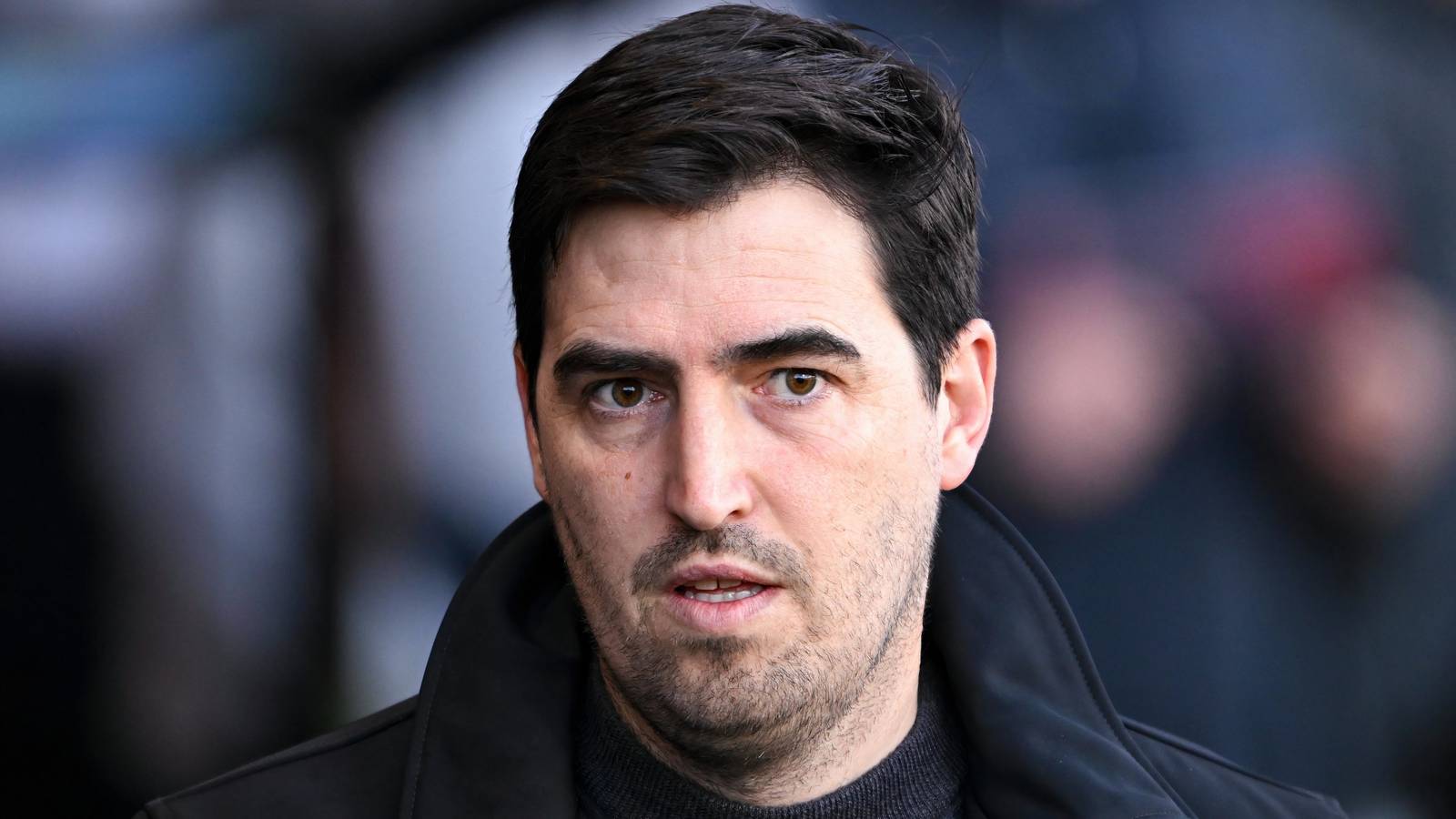 Bournemouth boss Andoni Iraola watching on from the touchline