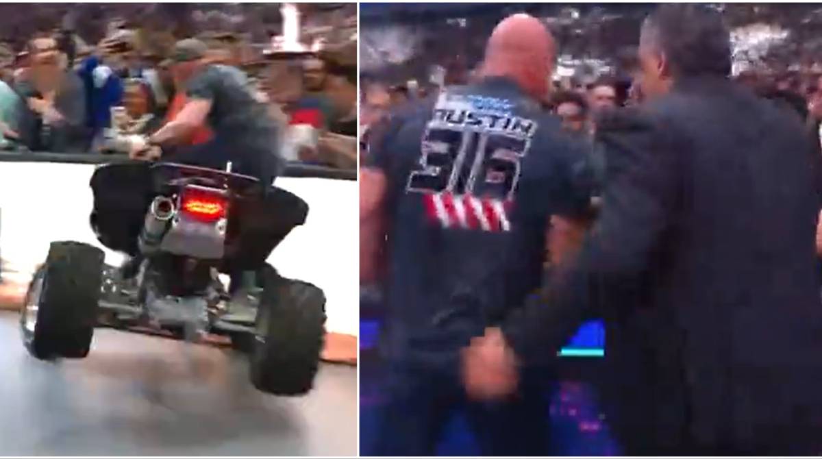 Stone Cold Steve Austin Appears to Injure WWE Fan During WrestleMania ...