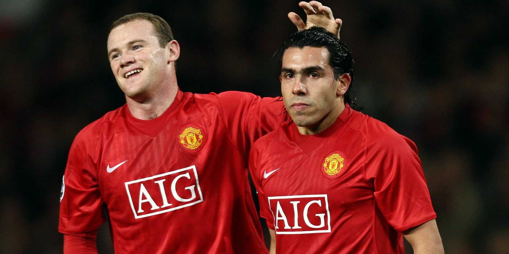 Wayne Rooney and Carlos Tevez