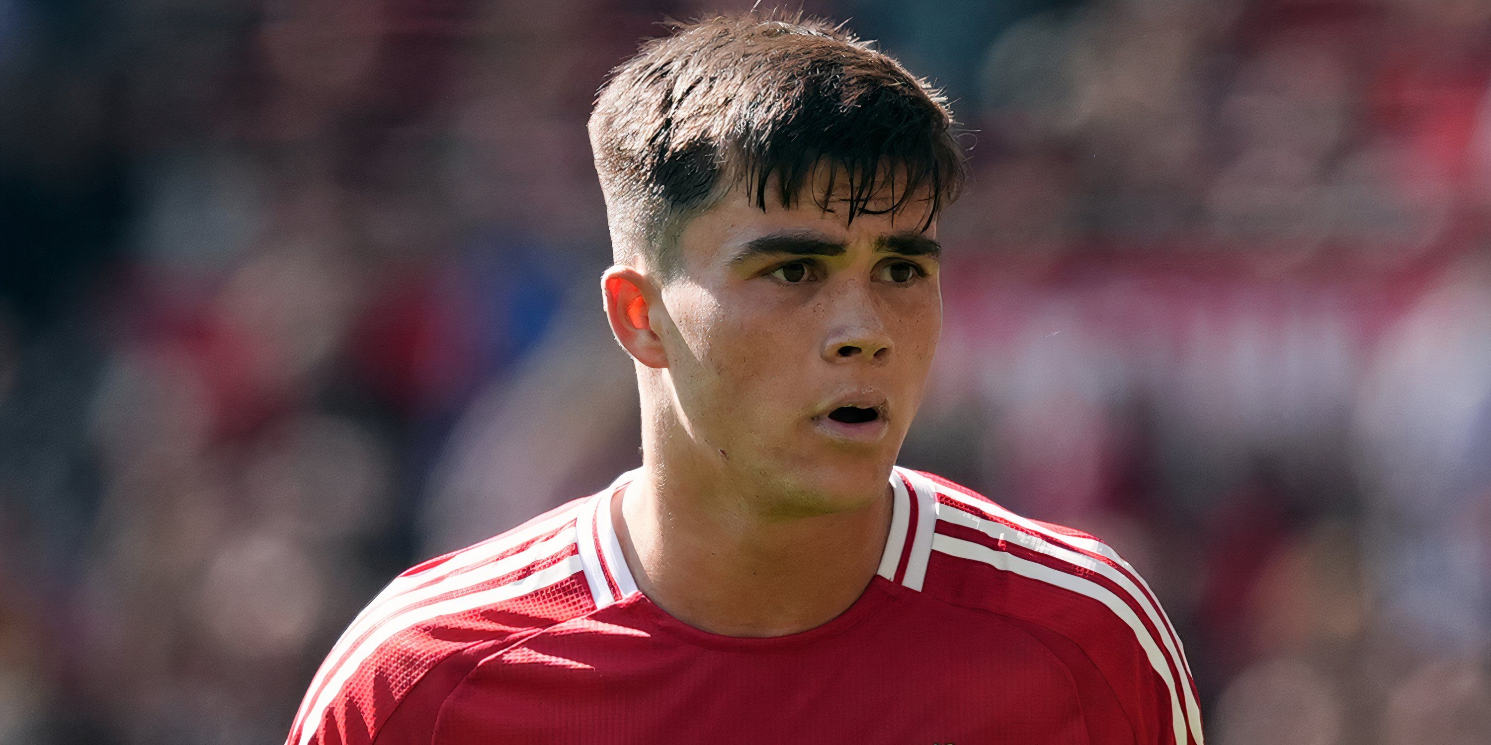 Harry Amass in action for Manchester United