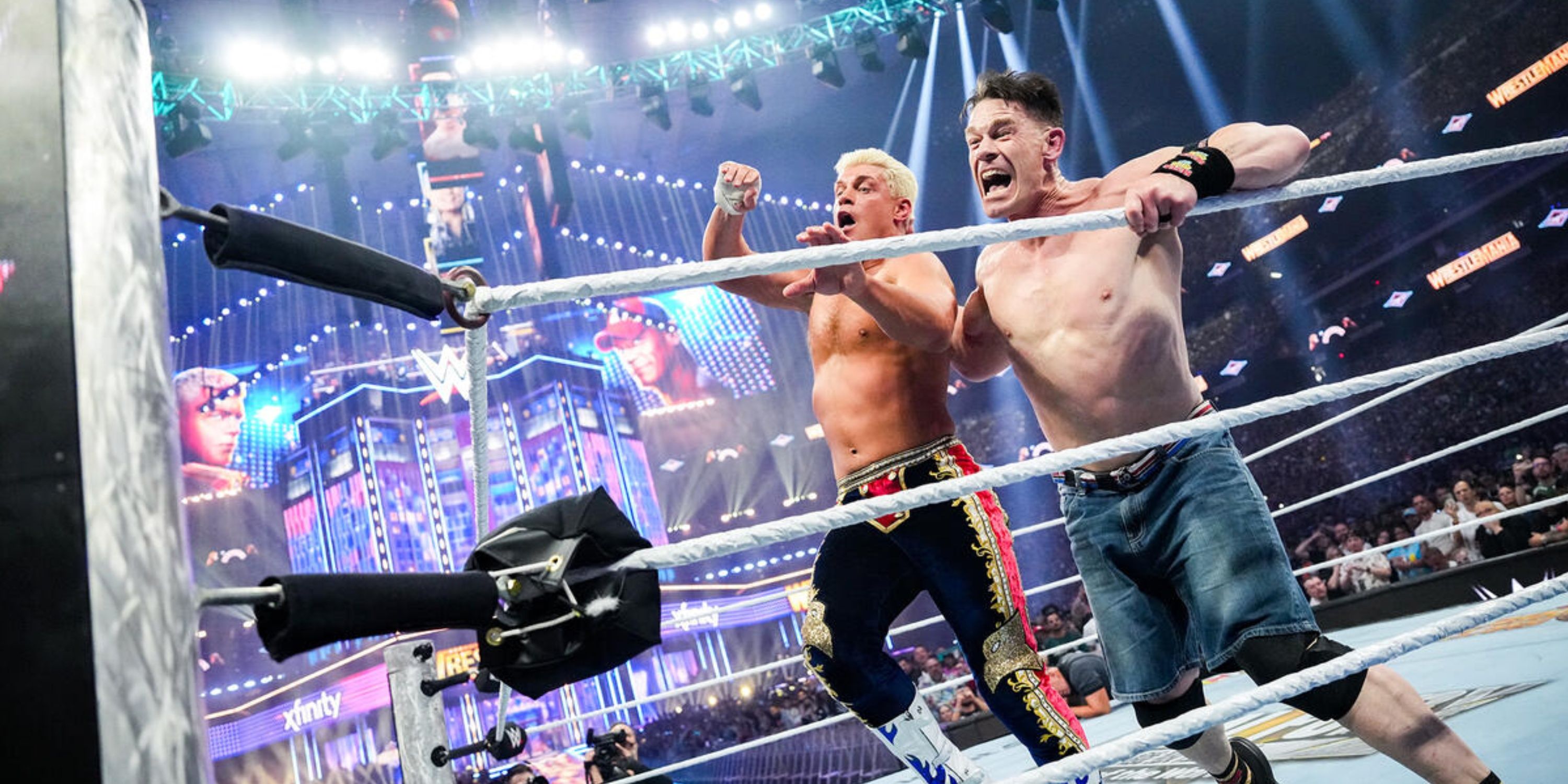 WWE's John Cena & Cody Rhodes at WrestleMania 41.