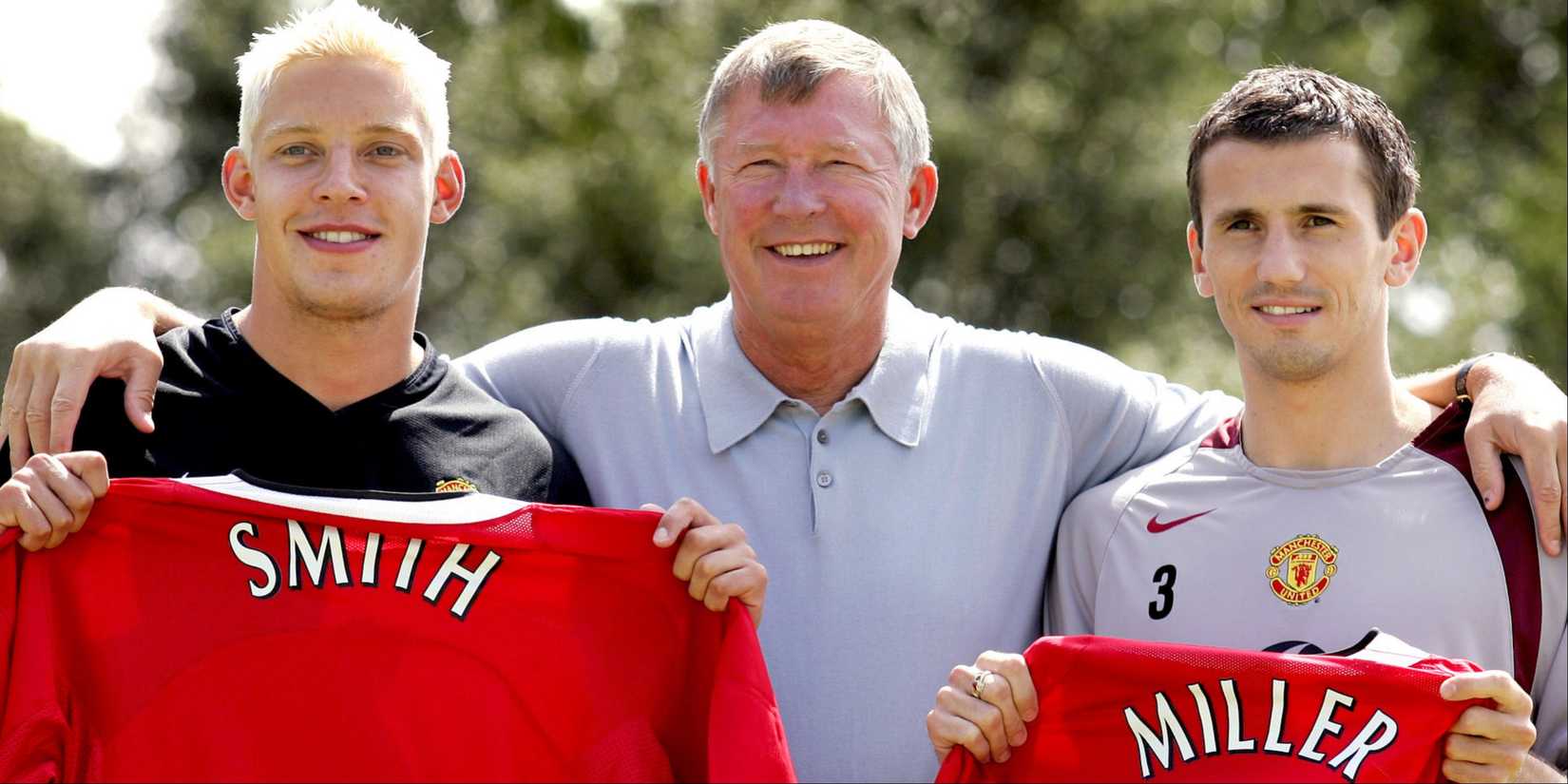 Alan Smith, Alex Ferguson and Liam Miller