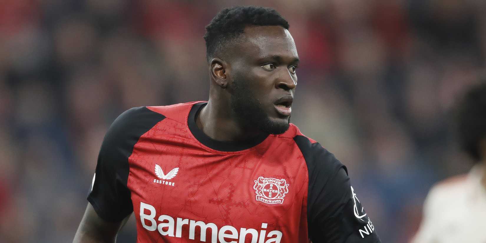 Victor Boniface in action for Bayer Leverkusen