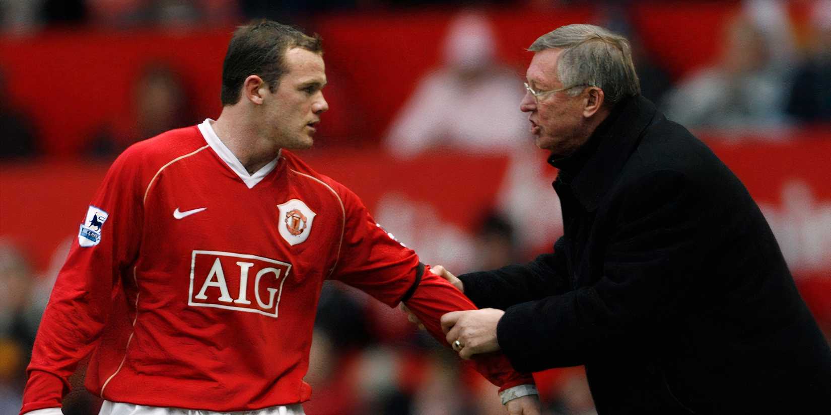 Sir Alex Ferguson with Wayne Rooney