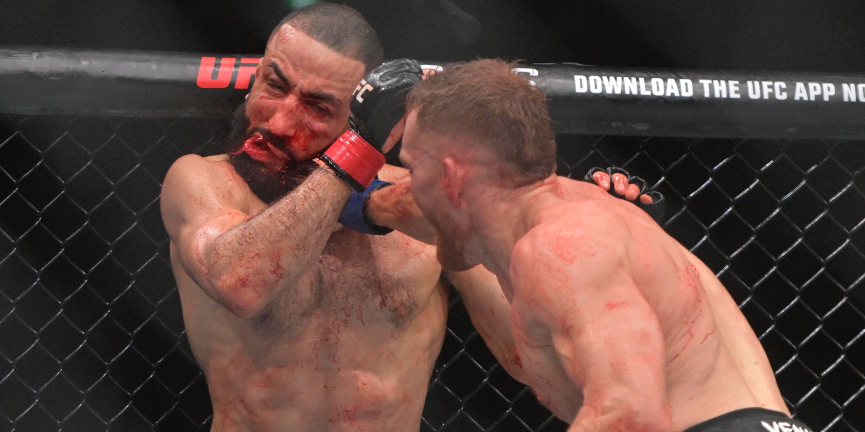 Belal Muhammad face damage against Jack Della Maddalena