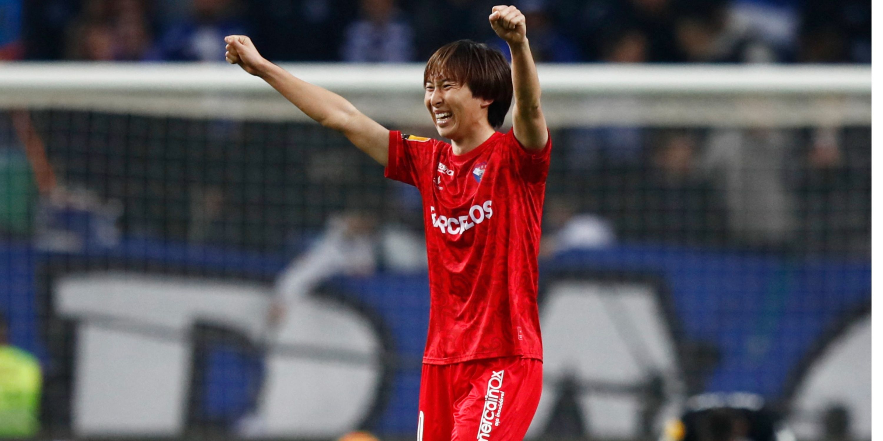 Gil Vicente midfielder Kanya Fujimoto celebrates