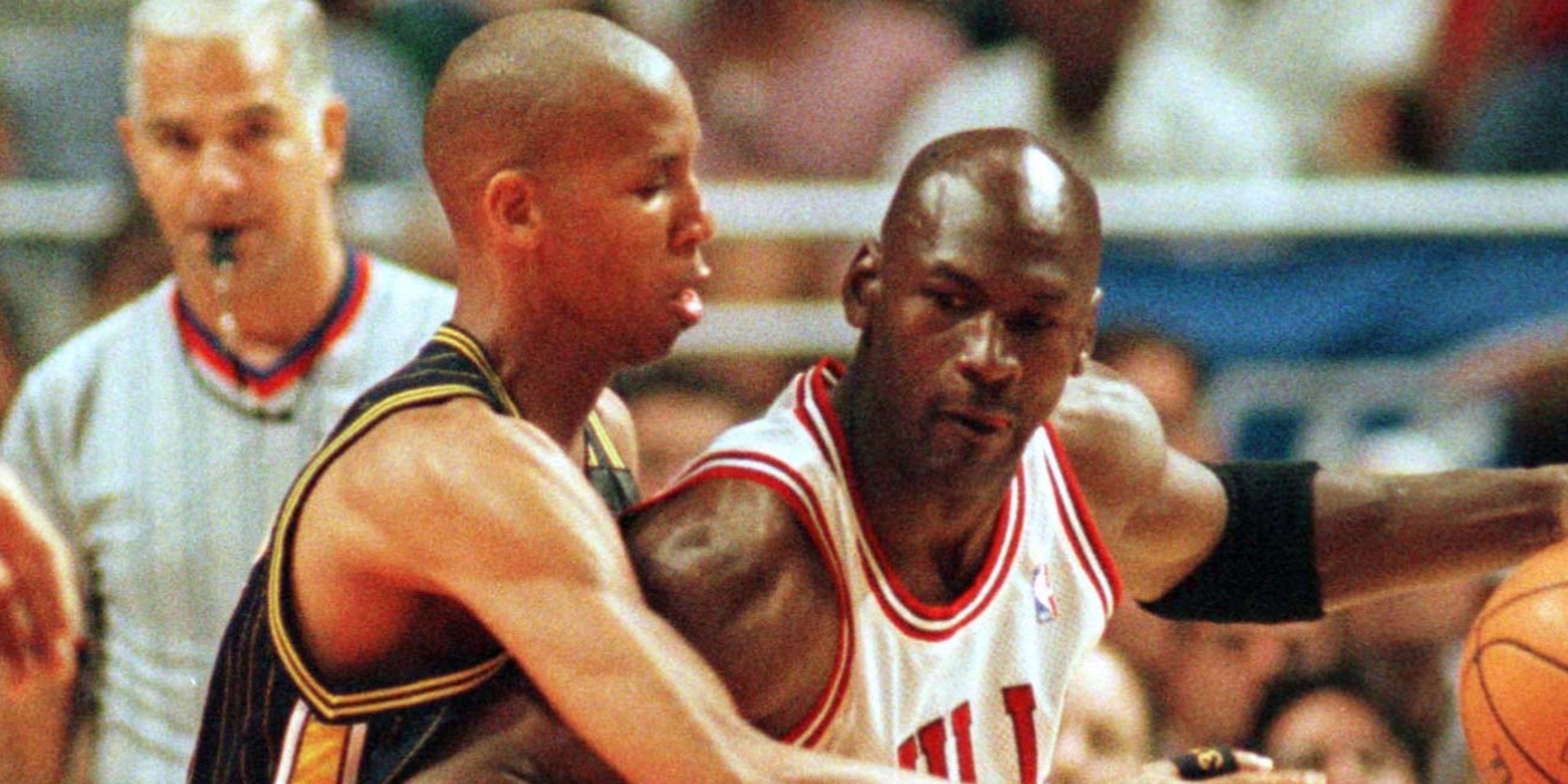 Michael Jordan and Reggie Miller