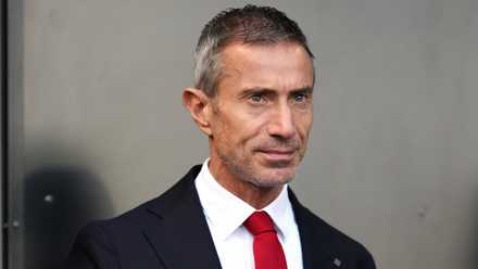 Arsenal sporting director Andrea Berta watching on