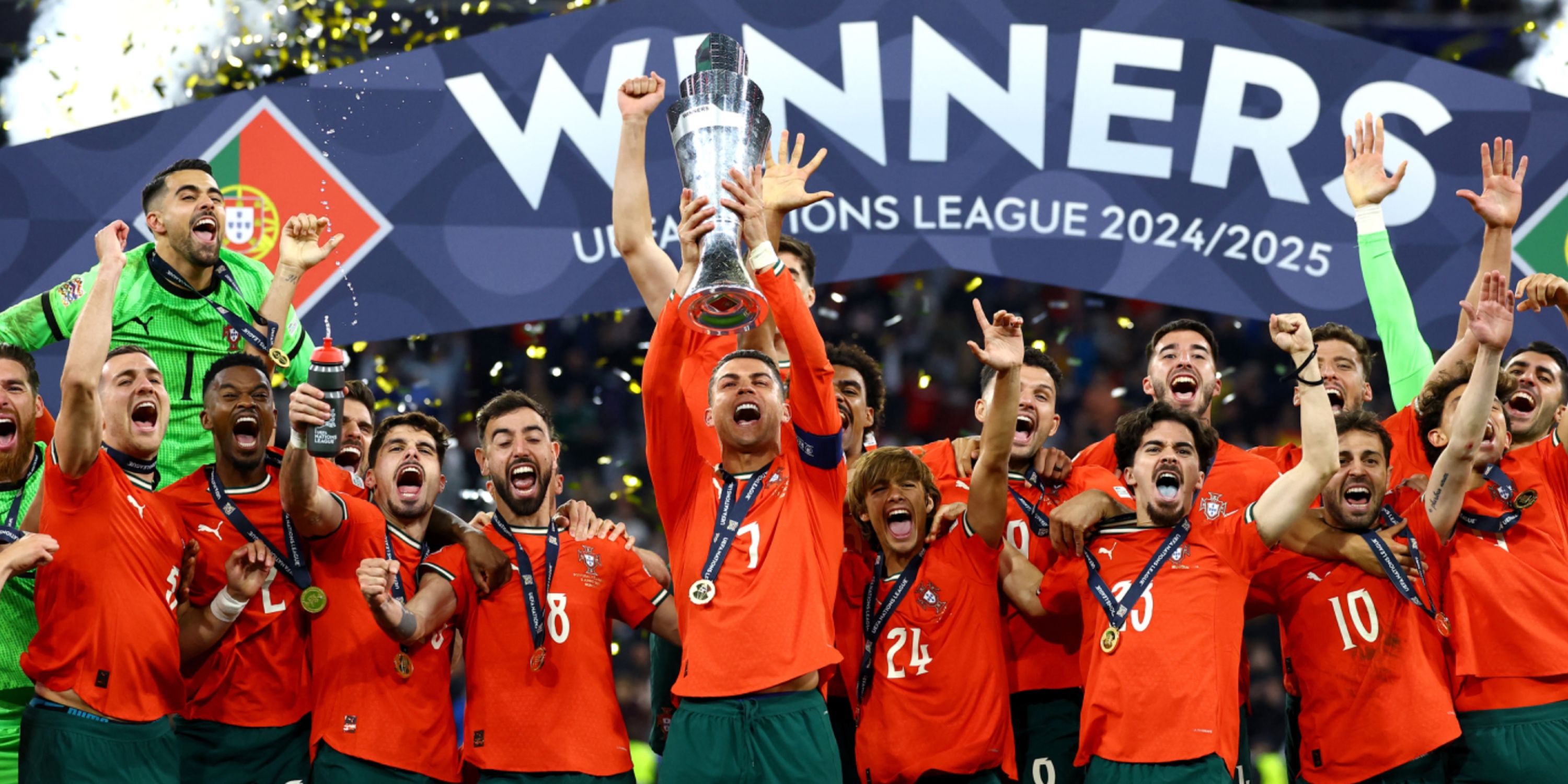 Cristiano Ronaldo with the Nations League trophy