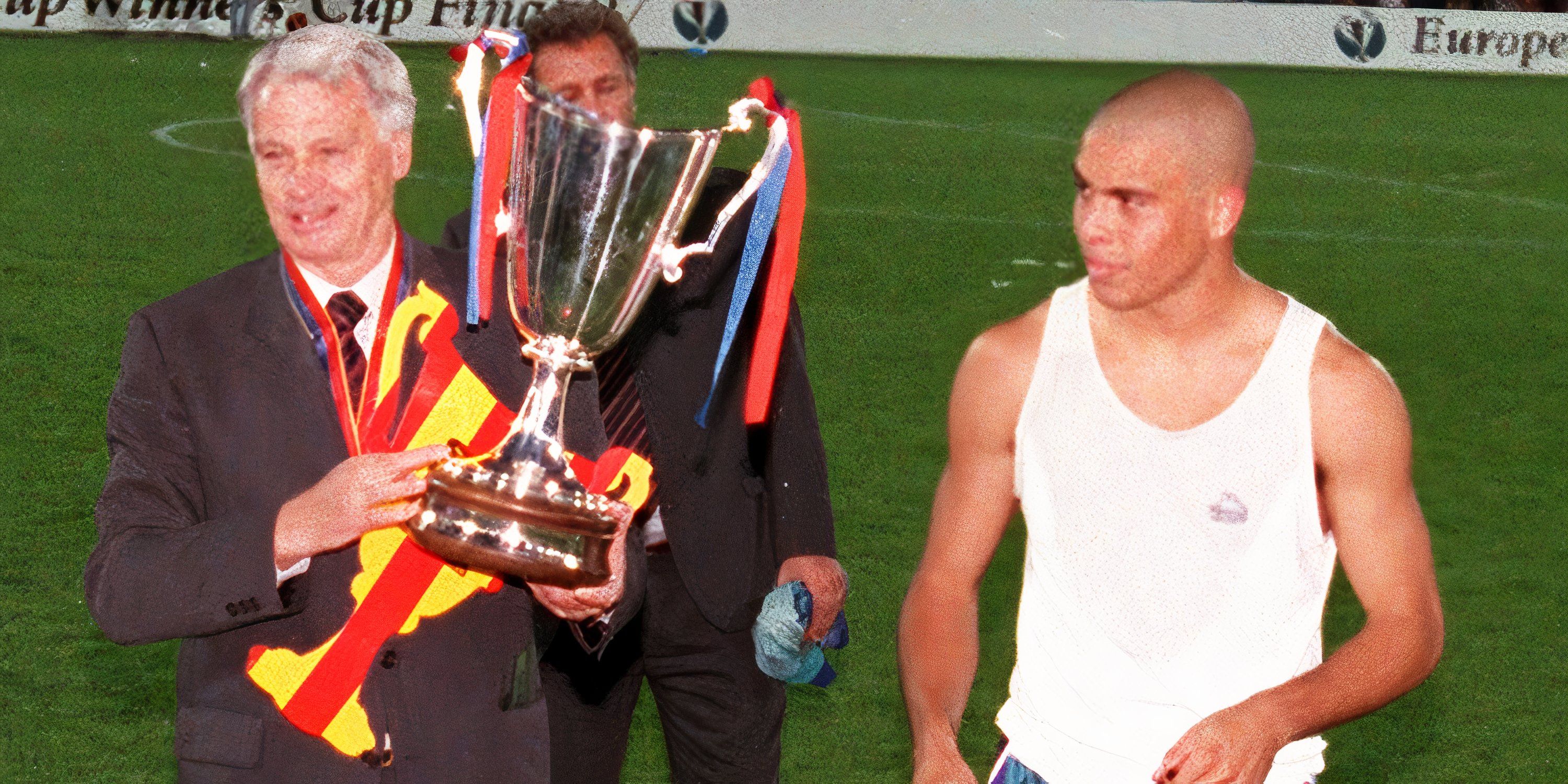 Sir Bobby Robson with Ronaldo Nazario at Barcelona