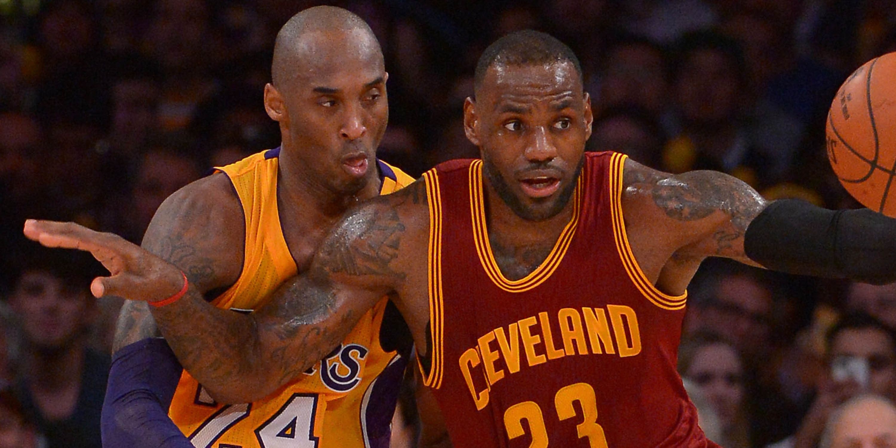 LeBron James and Kobe Bryant