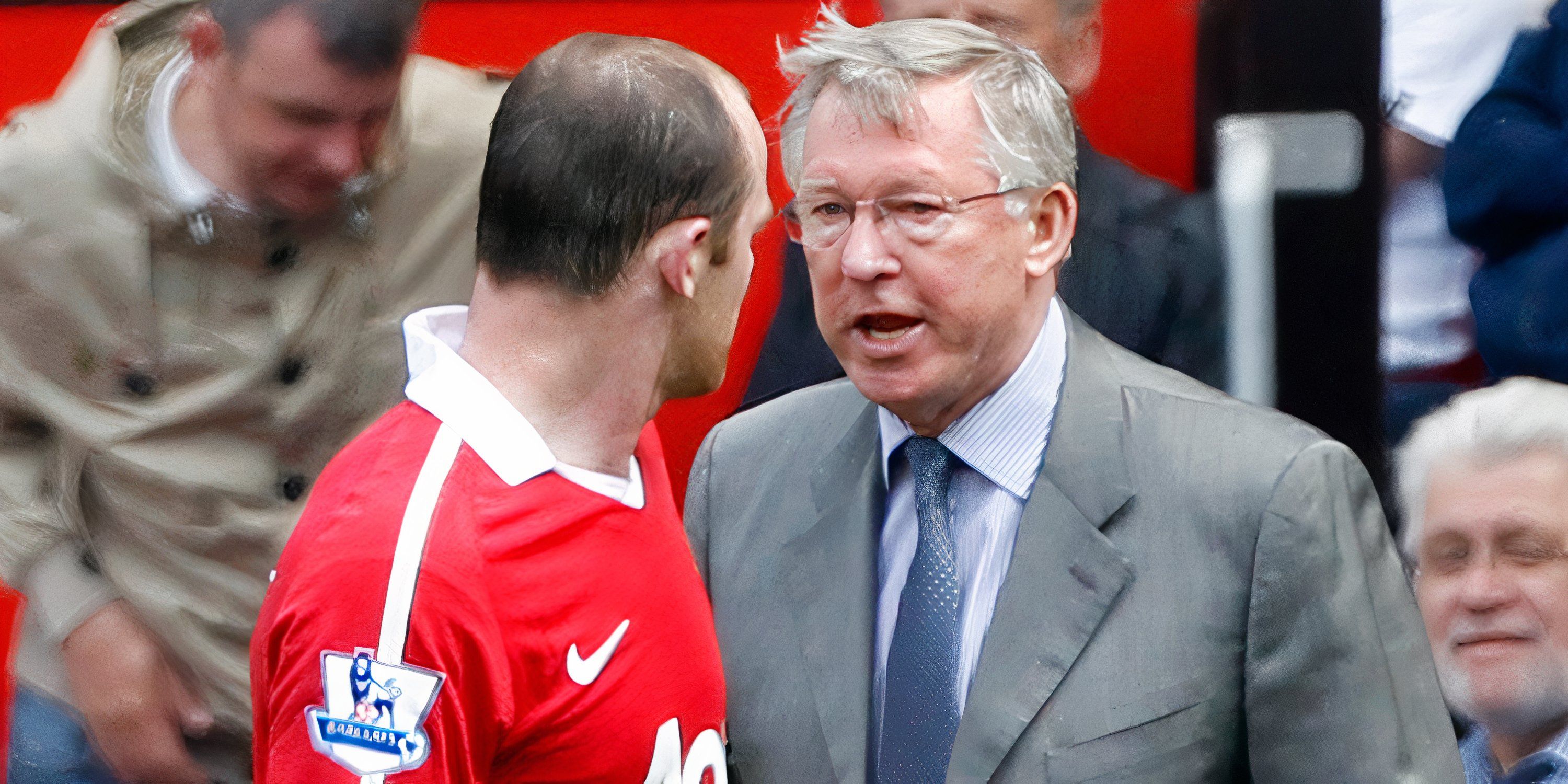 Manchester United manager Sir Alex Ferguson and Wayne Rooney