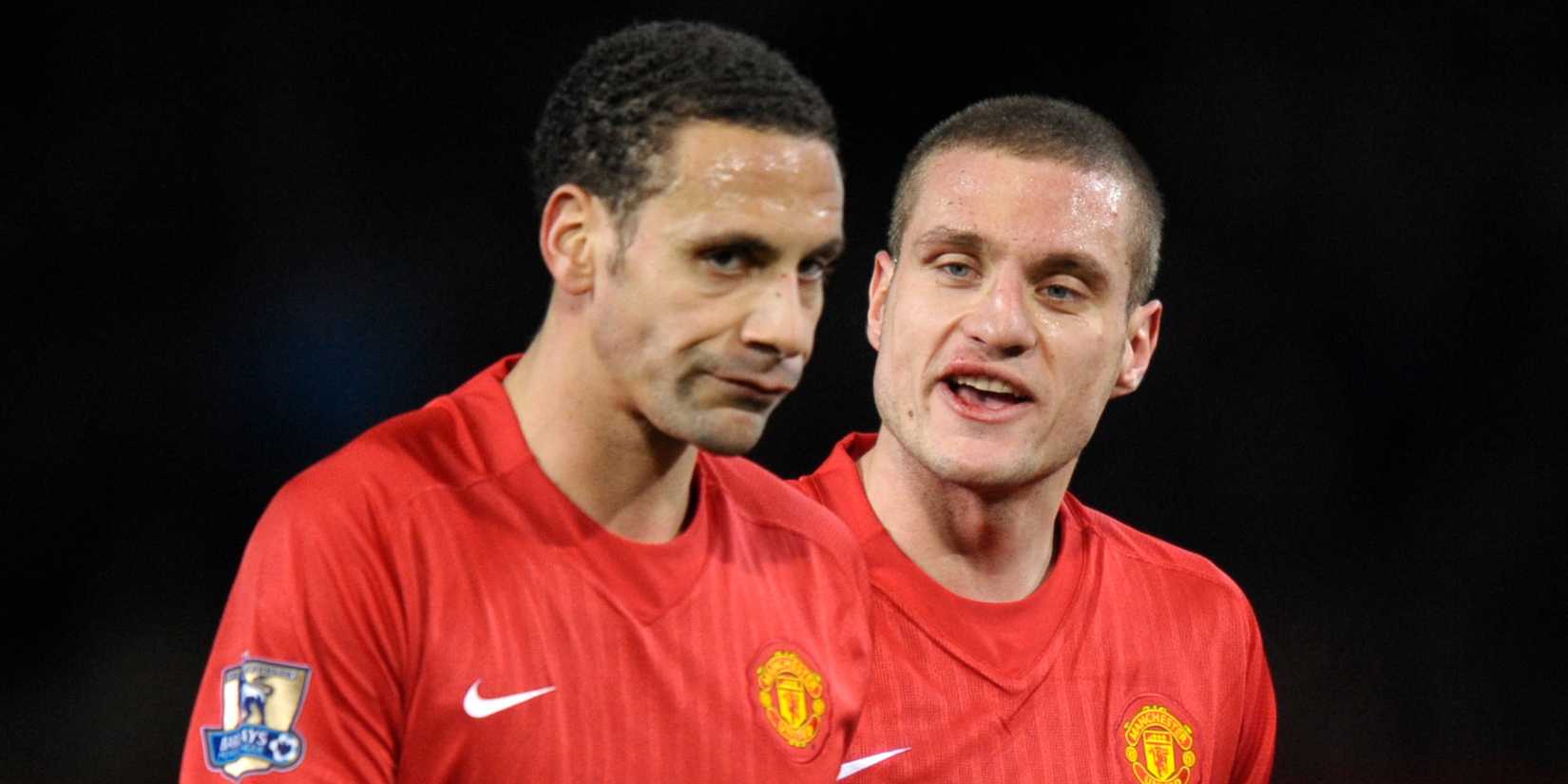 Manchester United's Rio Ferdinand and Nemanja Vidic