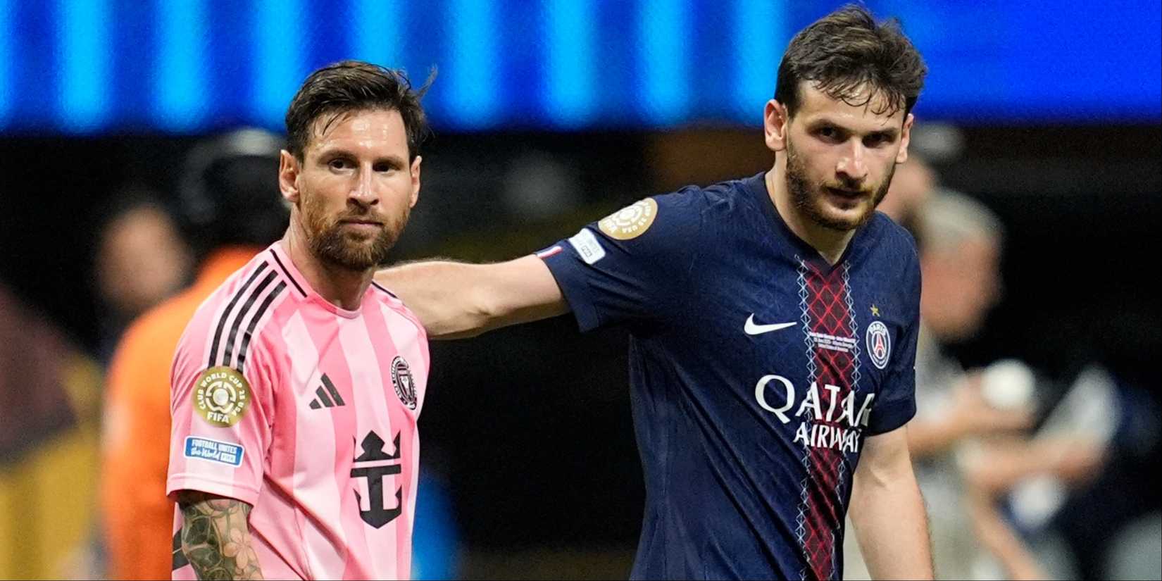 Lionel Messi and Khvicha Kvaratskhelia