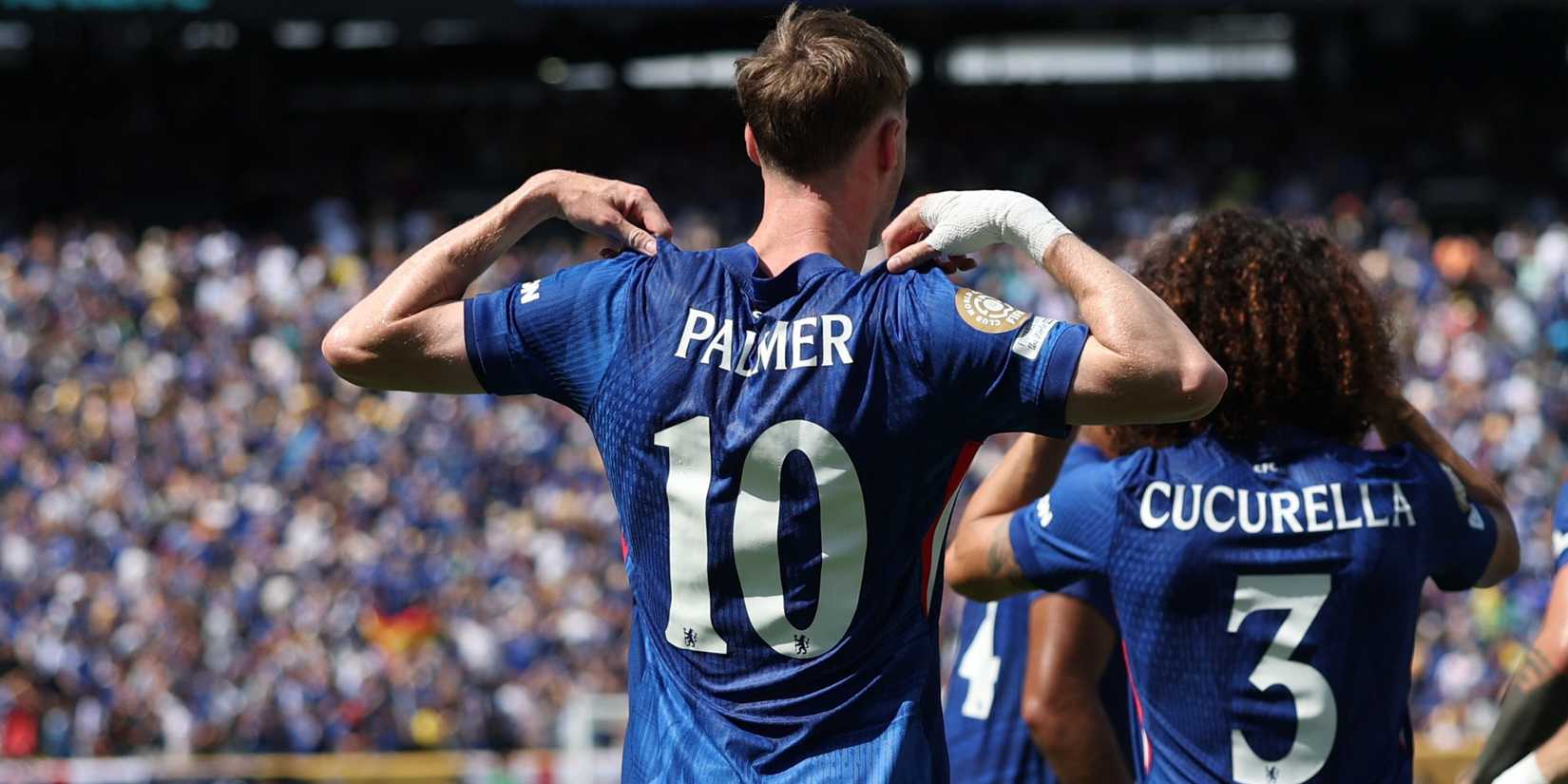 Cole Palmer celebrating after scoring in the FIFA Club World Cup final