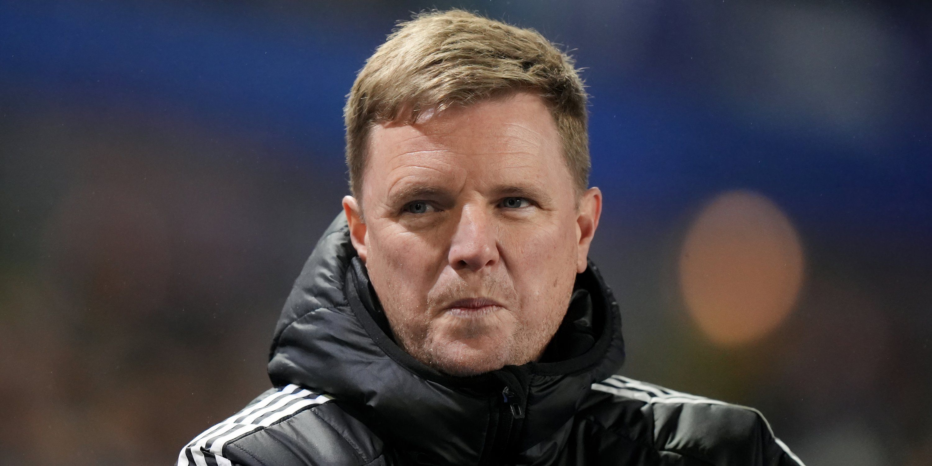 Newcastle United boss Eddie Howe watching on from the touchline