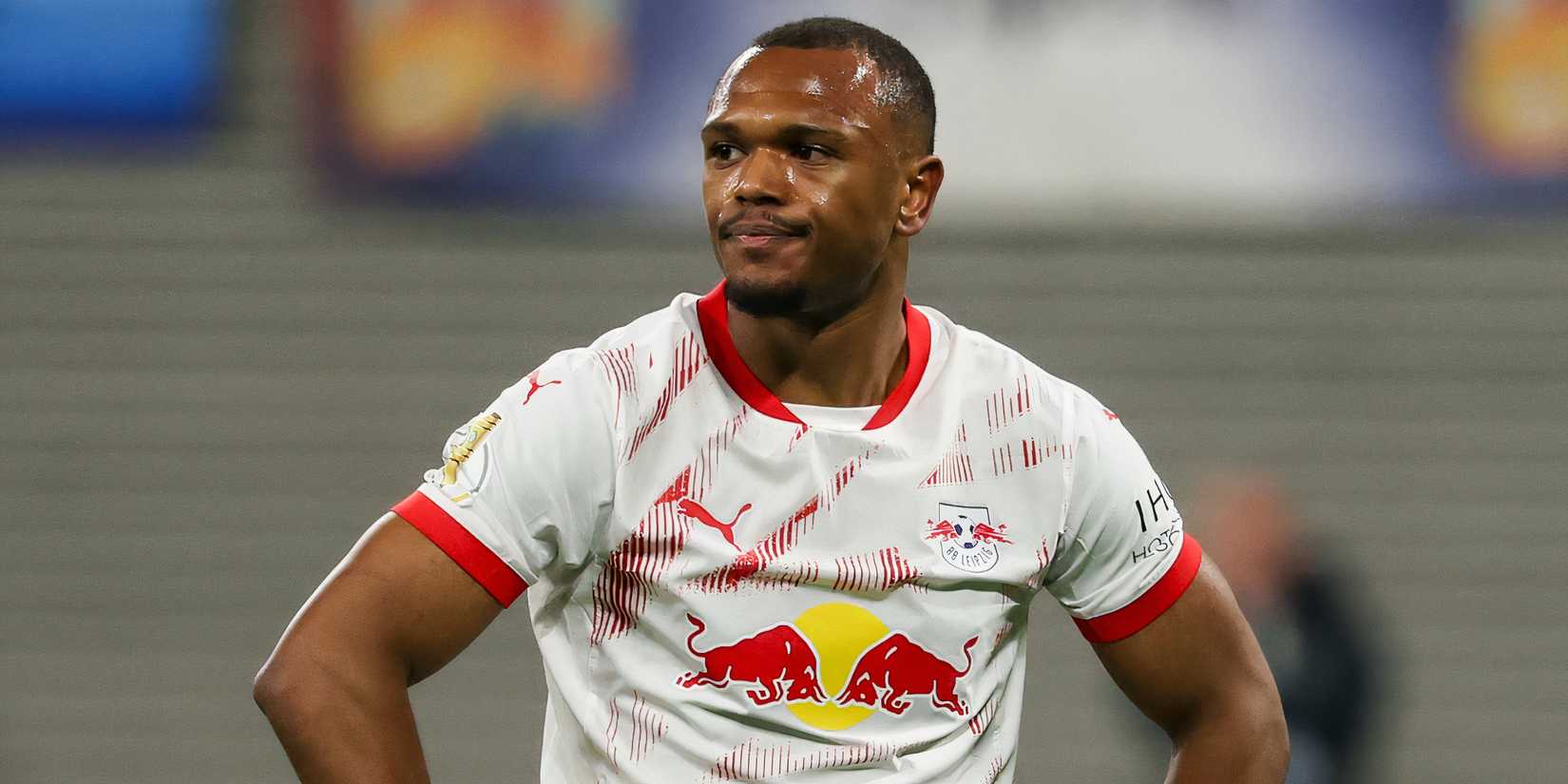 Lois Openda in action for RB Leipzig