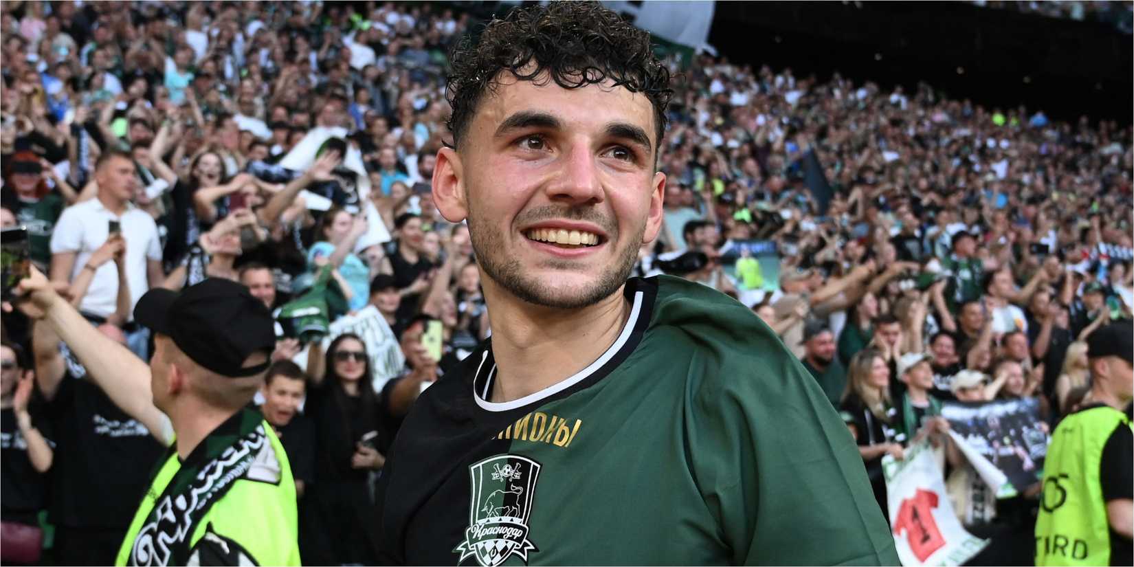 Krasnodar star Eduard Spertsyan smiles