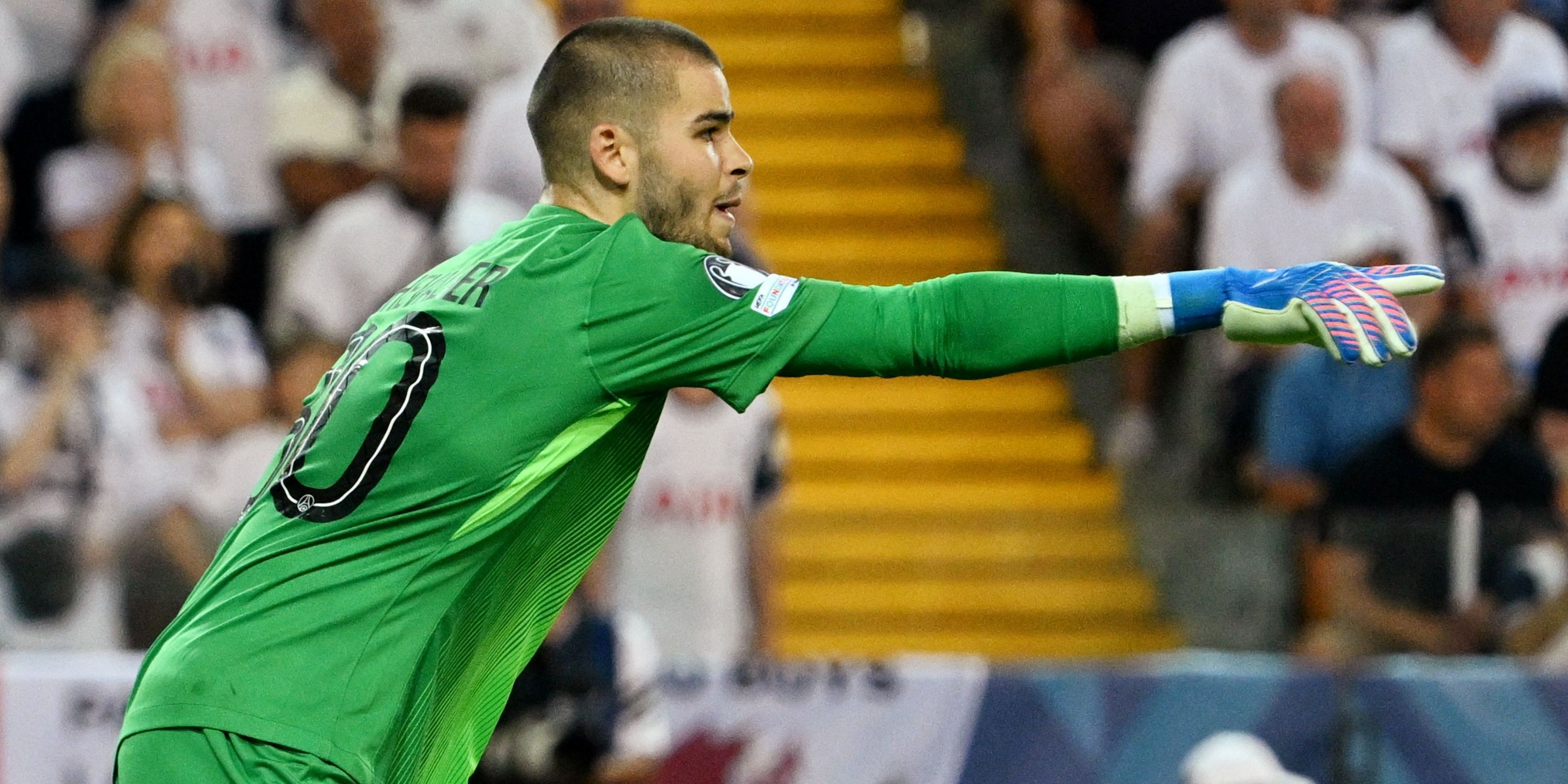 Lucas Chevalier in action for PSG