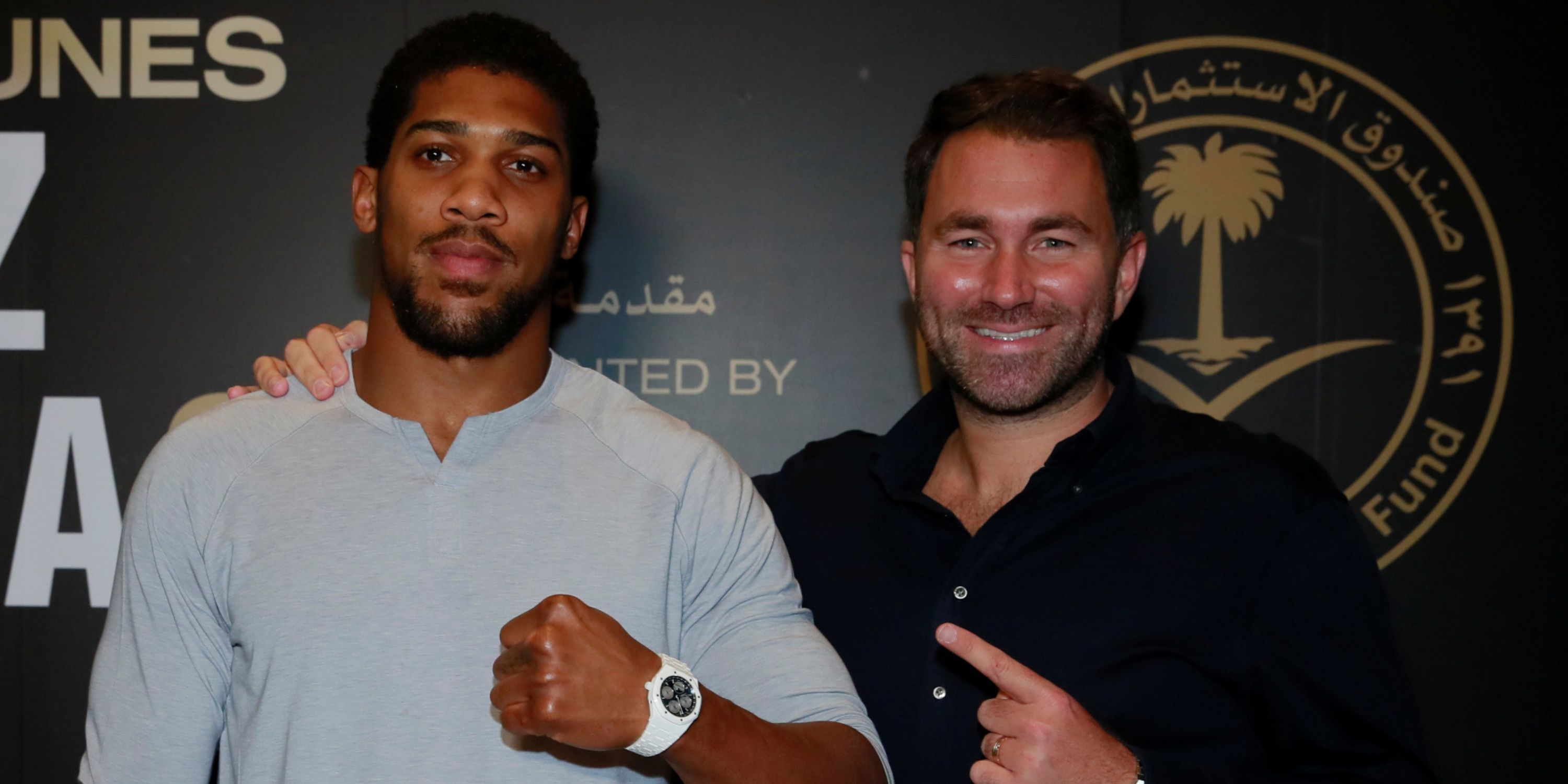 Anthony Joshua and Eddie Hearn