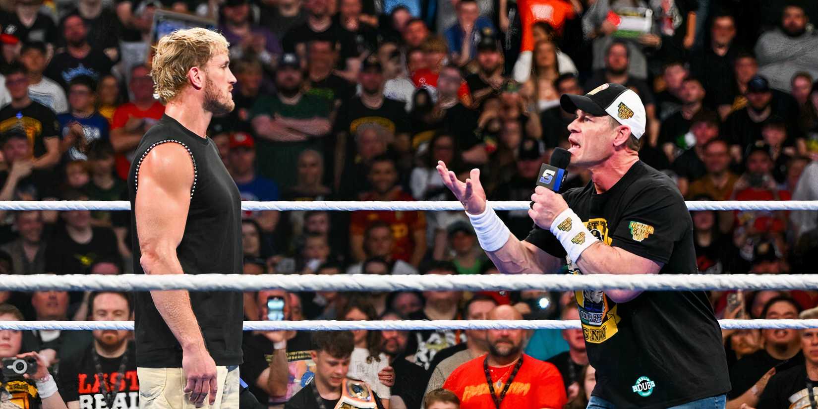 Logan Paul and John Cena WWE face-off