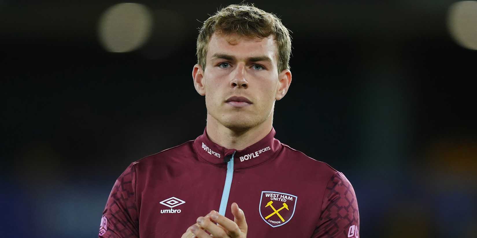 Mads Hermansen applauding the West Ham United supporters